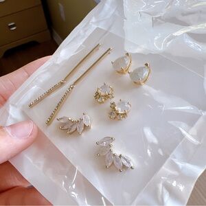 Set of Francesca’s stone Earring with Gold Plated